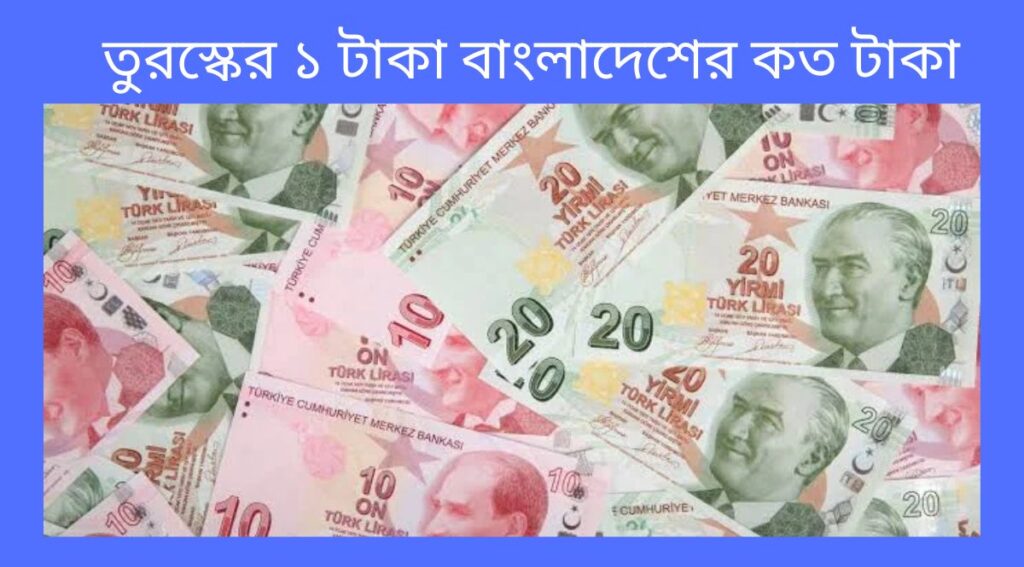 তুরস্কের ১ টাকা বাংলাদেশের কত টাকা