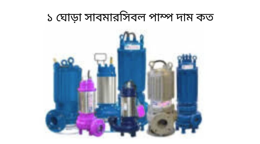 ১ ঘোড়া সাবমারসিবল পাম্প দাম কত