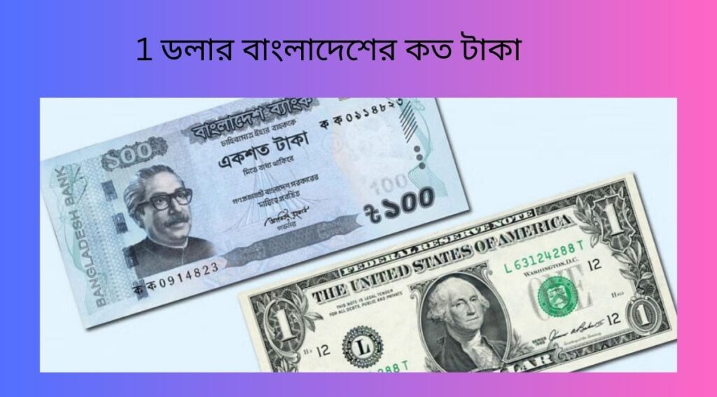 1 ডলার বাংলাদেশের কত টাকা