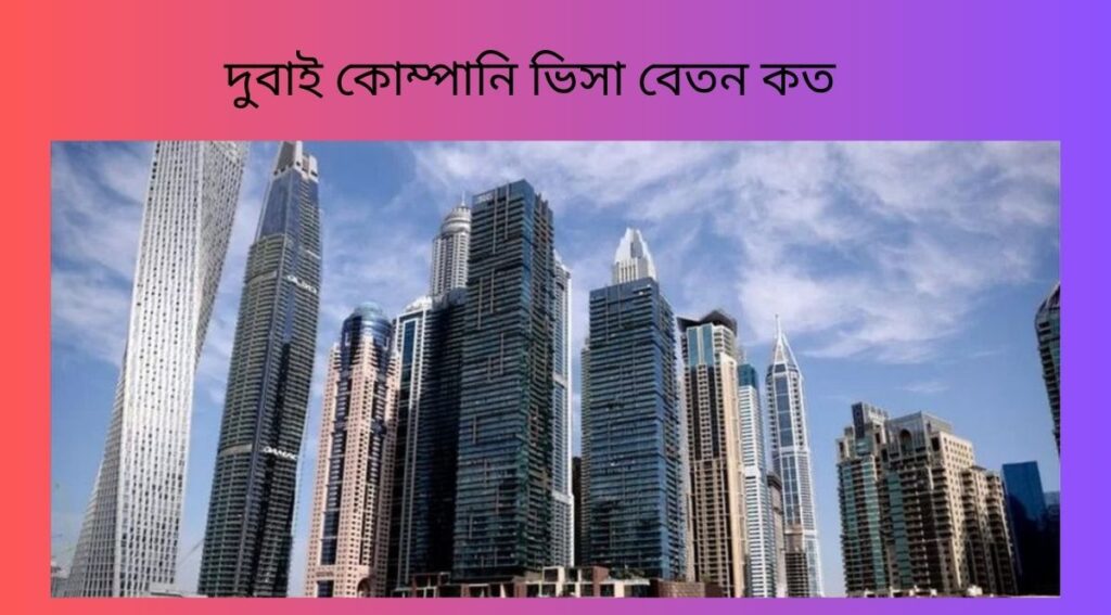দুবাই কোম্পানি ভিসা বেতন কত