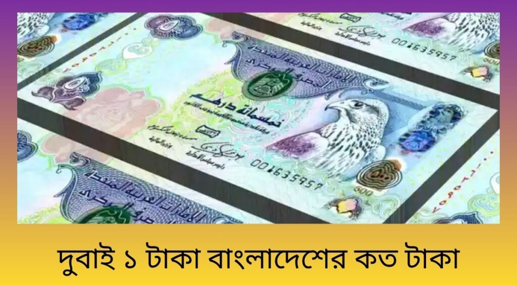 দুবাই ১ টাকা বাংলাদেশের কত টাকা